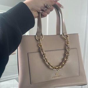 Like New Michael Kors Mauve Top Handle Bag w/Crossbody and Chain Detail